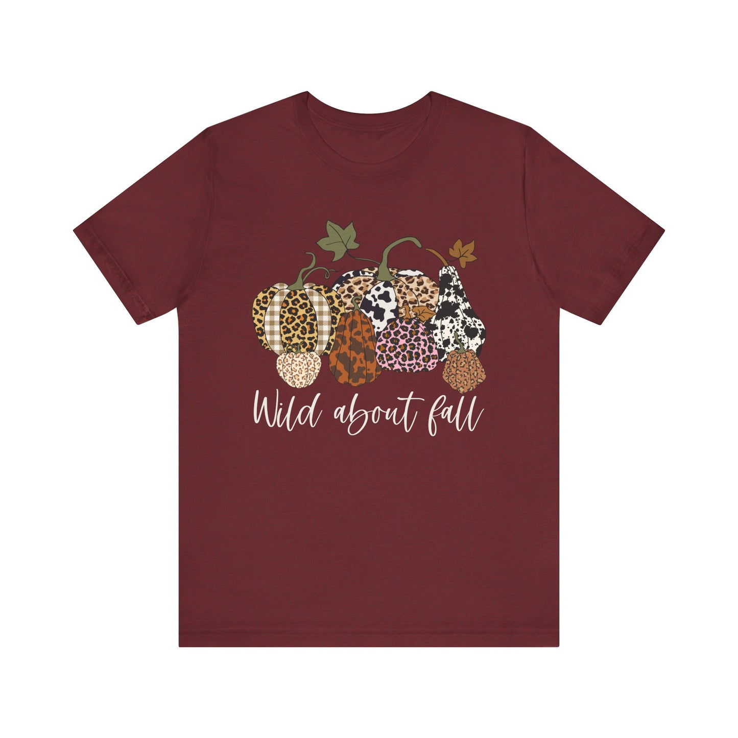 Wild About Fall Shirt – Pumpkin Leopard Plaid Autumn Thanksgiving Tee