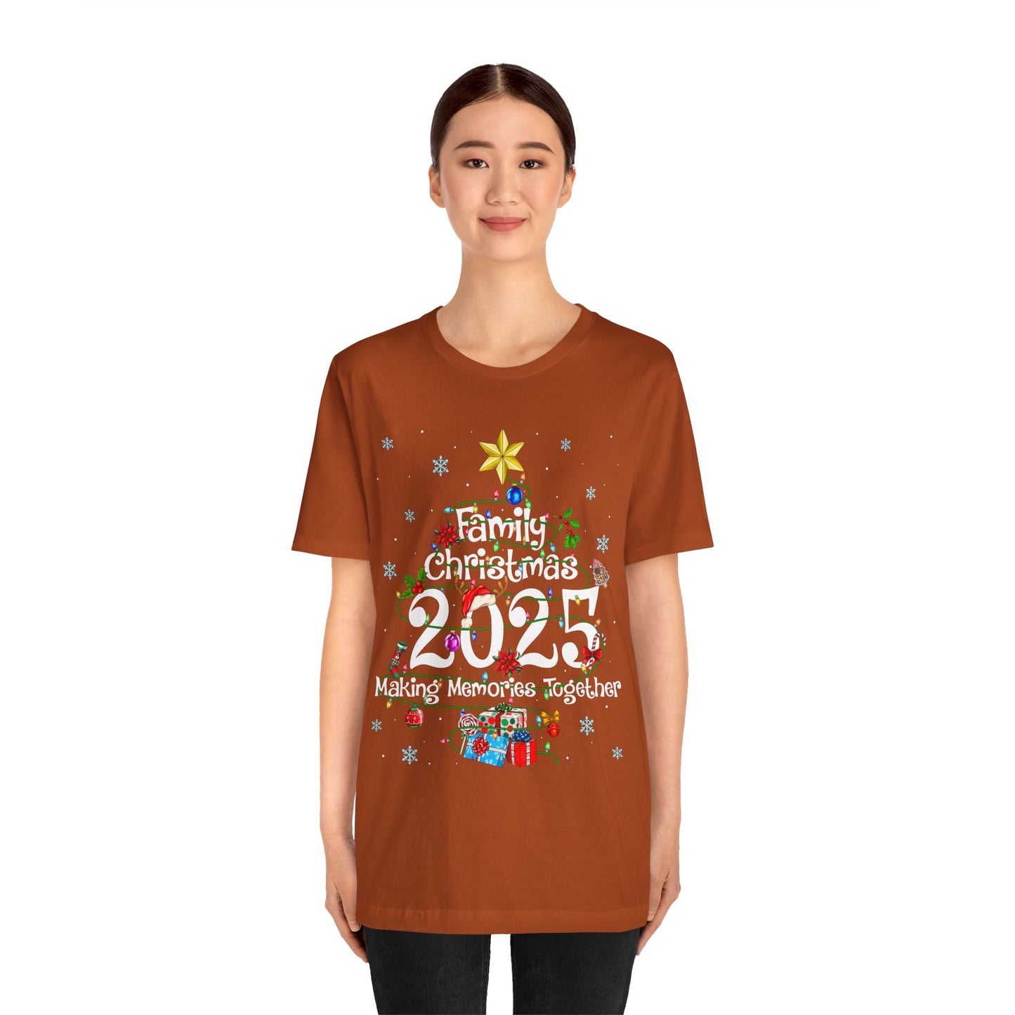 Family Christmas 2025 Tree Shirt – Festive Holiday Lights Matching Pajama Tee