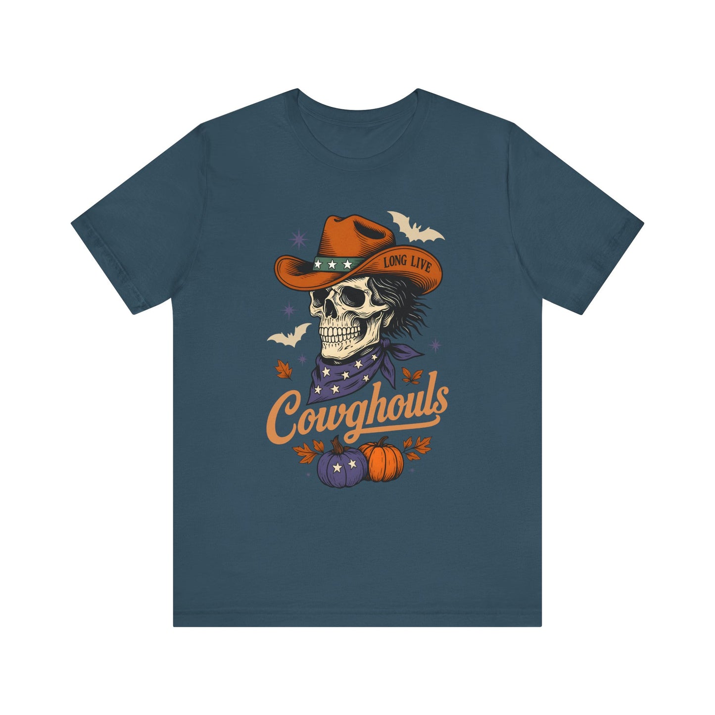 Cowghouls Shirt – Long Live Halloween Skeleton Cowboy Western Ghost Tee