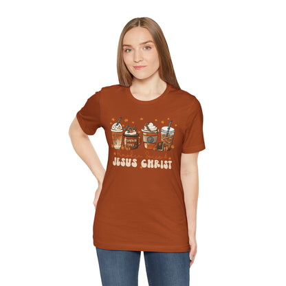 Coffee Pumpkin Spice & Jesus Christ Shirt – Christian Fall Latte Thanksgiving Tee
