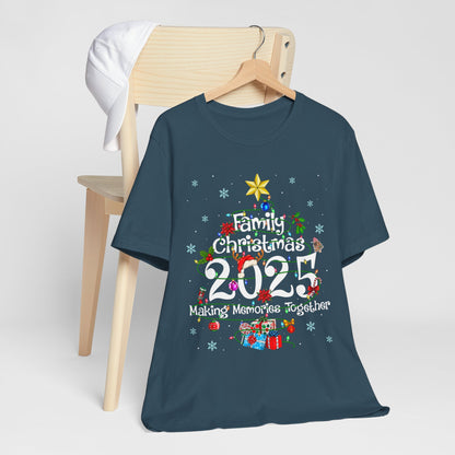 Family Christmas 2025 Tree Shirt – Festive Holiday Lights Matching Pajama Tee