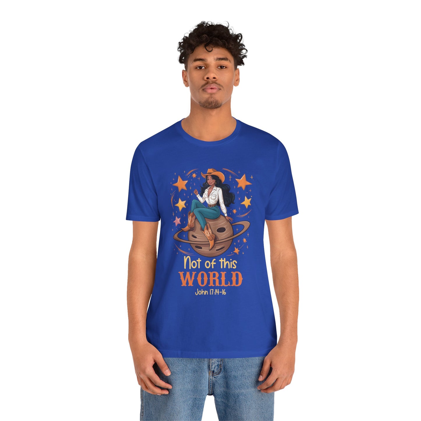 Not of This World Shirt – Cosmic Cowgirl Christian Melanin Texas Tee