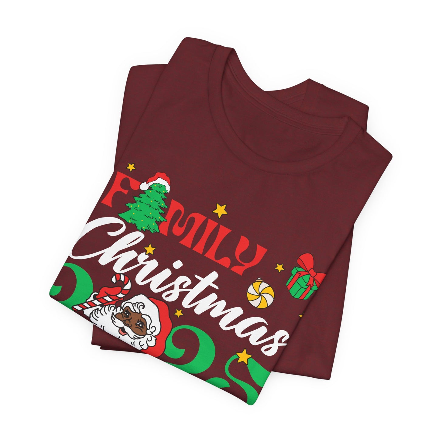 Family Christmas 2025 Shirt – Black Santa Afrocentric Matching Holiday Tee
