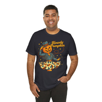 Howdy Pumpkin Shirt Cute Cowgirl Halloween Tee Western Fall Outfit for Women
