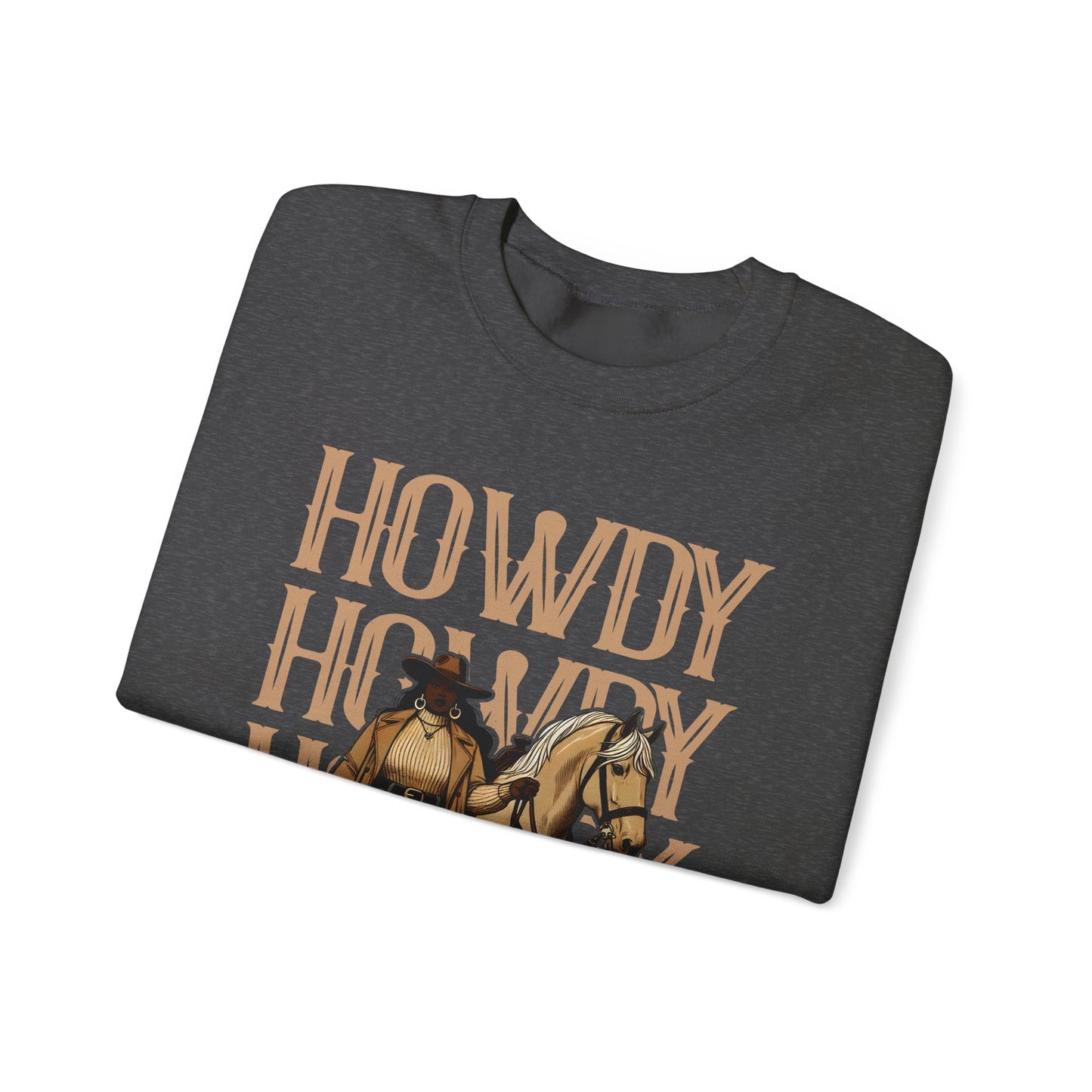 Howdy Black Cowgirl Sweatshirt – Country Western Rodeo Melanin Texas Pullover
