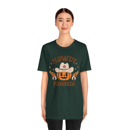 Howdy Pumpkin T-Shirt, Retro Western Cowboy Cowgirl Halloween Tee