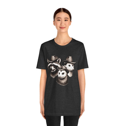 Cowboy Trash Trio Shirt – Opossum Raccoon Western Rodeo Funny Tee