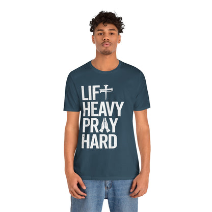 Lift Heavy Pray Hard Cross Nails Trendy Christ Gym Vintage T-Shirt