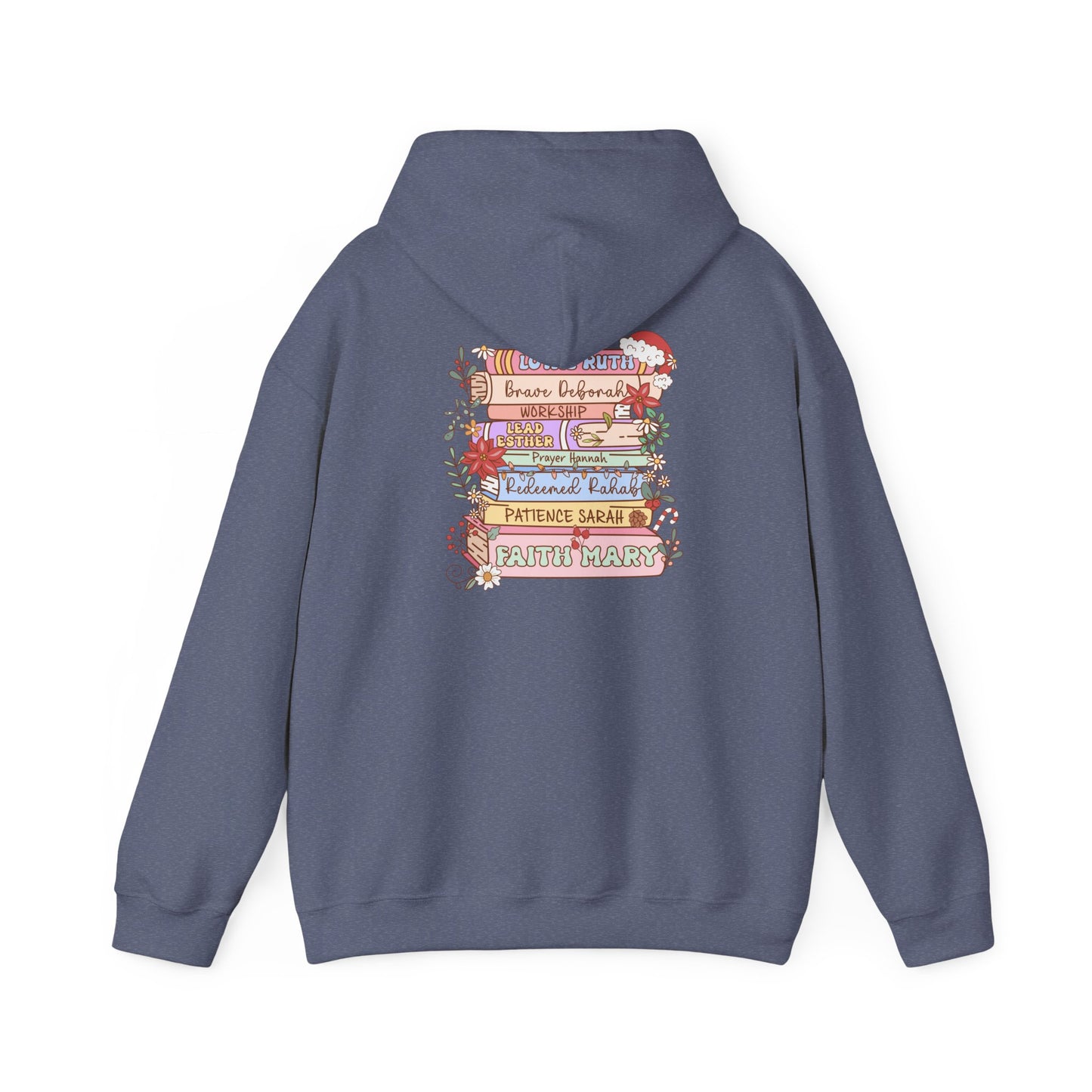 Christmas Bible Verse Hoodie – Christian Book Flowers Jesus Faith Pullover