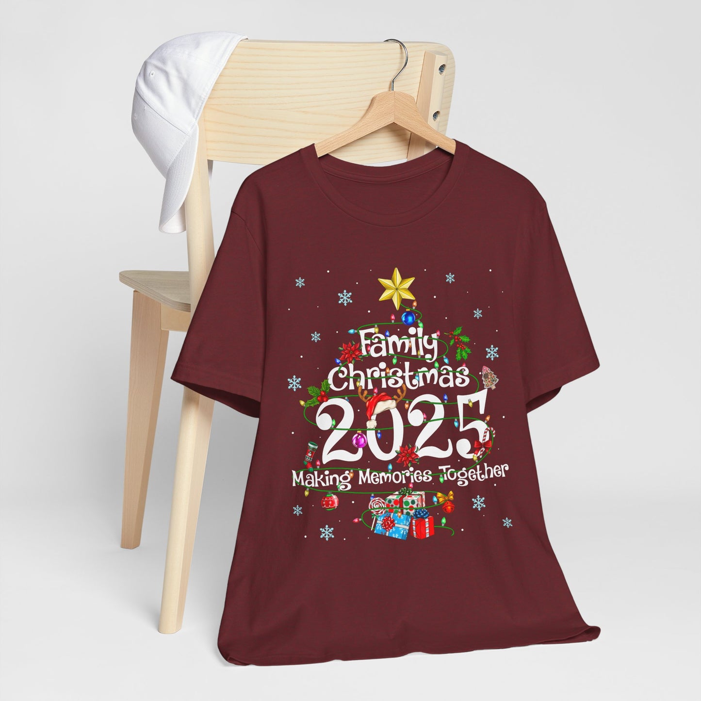 Family Christmas 2025 Tree Shirt – Festive Holiday Lights Matching Pajama Tee