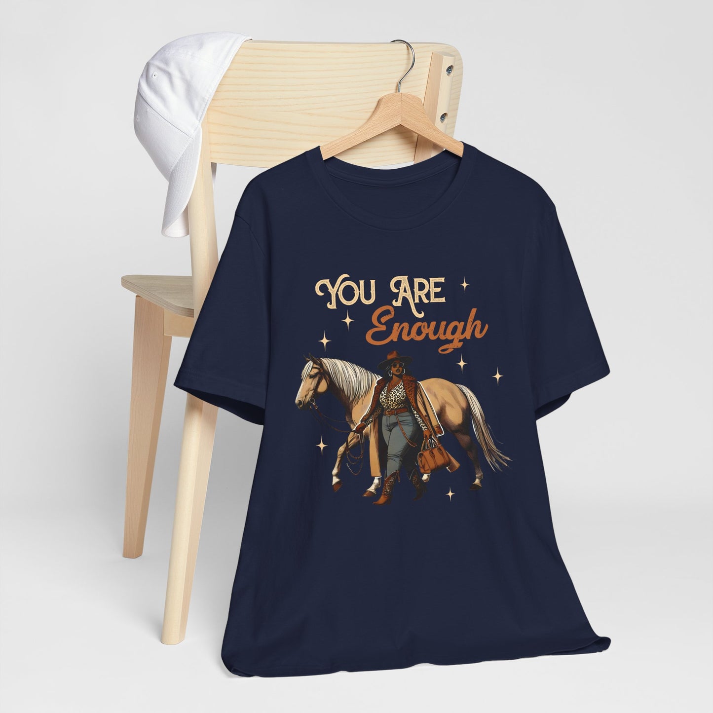 You Are Enough Shirt – Christian Bible Black Cowgirl Western Texas Tee