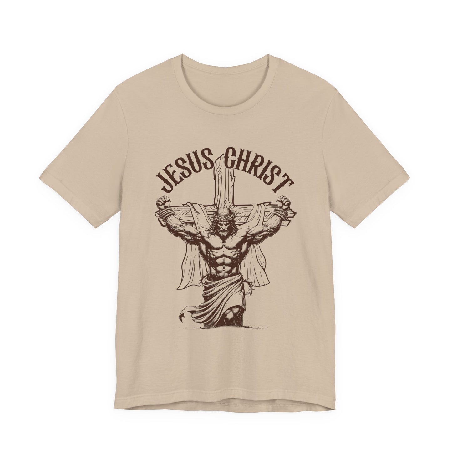 Jesus Christ Cross Faith Funny  Christian Workout Gym Retro T-Shirt