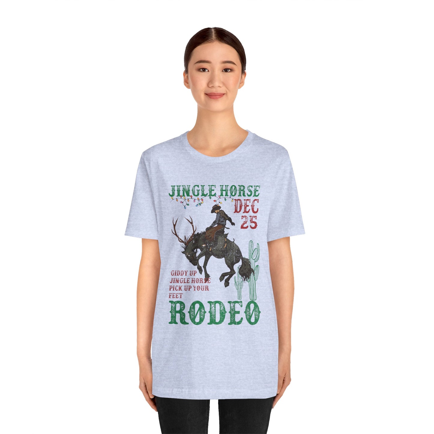 Giddy Up Jingle Horse Shirt – Western Rodeo Howdy Christmas Holiday Tee