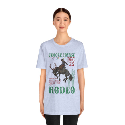Giddy Up Jingle Horse Shirt – Western Rodeo Howdy Christmas Holiday Tee
