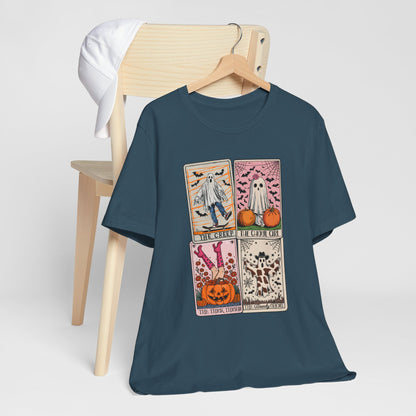 Halloween Tarot Card Ghost Shirt – The Creep, The Ghoul Girl, The Floaty Tee