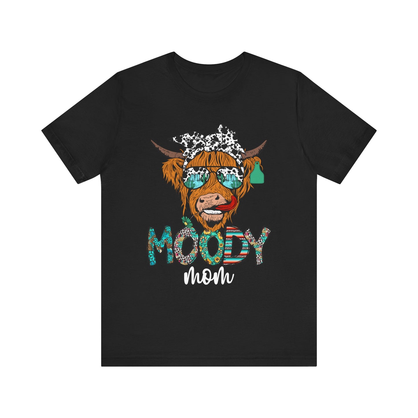 Western Moody Mom Shirt – Highland Cow Sunglasses Country Life Ranch Vibe Tee