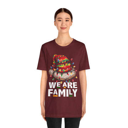 We Are Family Black Christmas Shirt – Afrocentric Matching Holiday Melanin Tee