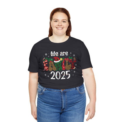 Retro Groovy We Are Family Christmas Shirt – Funky Reindeer Matching Holiday Tee