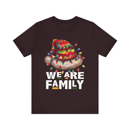 We Are Family Black Christmas Shirt – Afrocentric Matching Holiday Melanin Tee