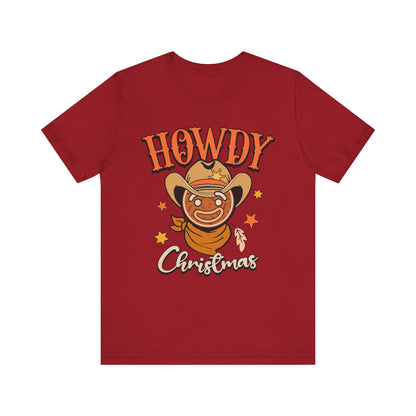 Christmas Howdy Cowboy Gingerbread Shirt – Funny Retro Western Holiday Pajama Tee