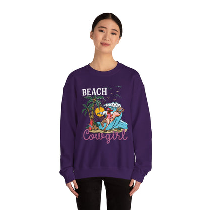 Beach Cowgirl Sweatshirt – Tropical Palm Tree Western Rodeo Texas Pullover