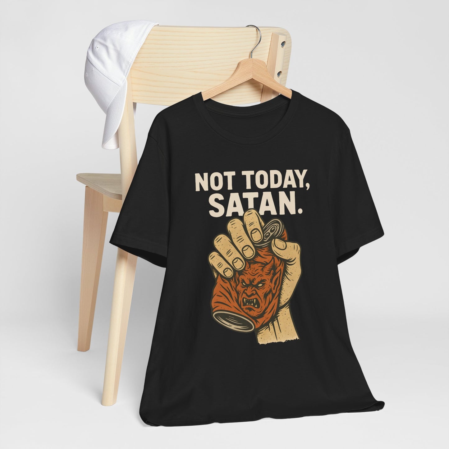Not Today Satan Shirt – Funny Christian Faith Halloween Anti-Devil Tee