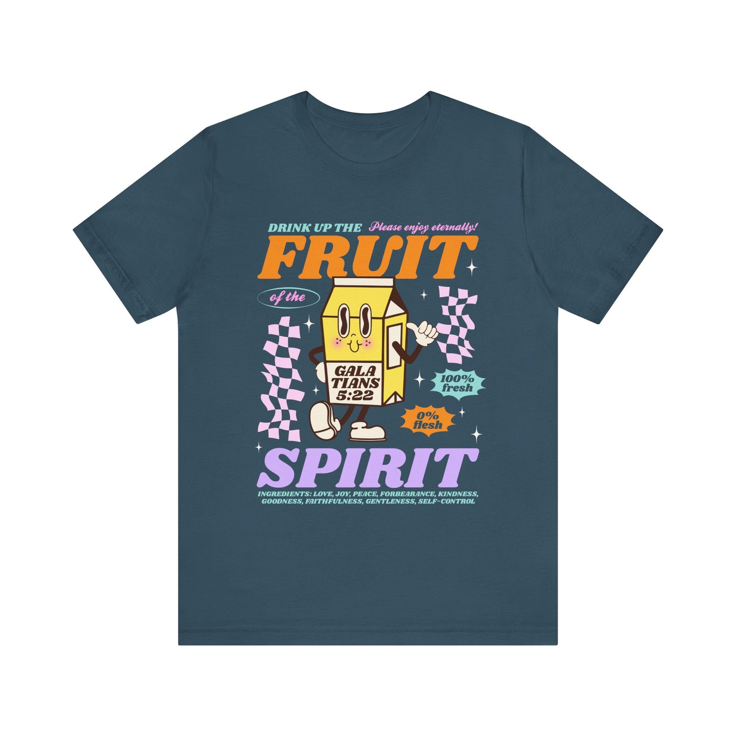 Christian Fruit Shirt – Drink Up Milk Bottle Faith Graphic Tee
