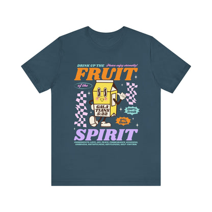Christian Fruit Shirt – Drink Up Milk Bottle Faith Graphic Tee