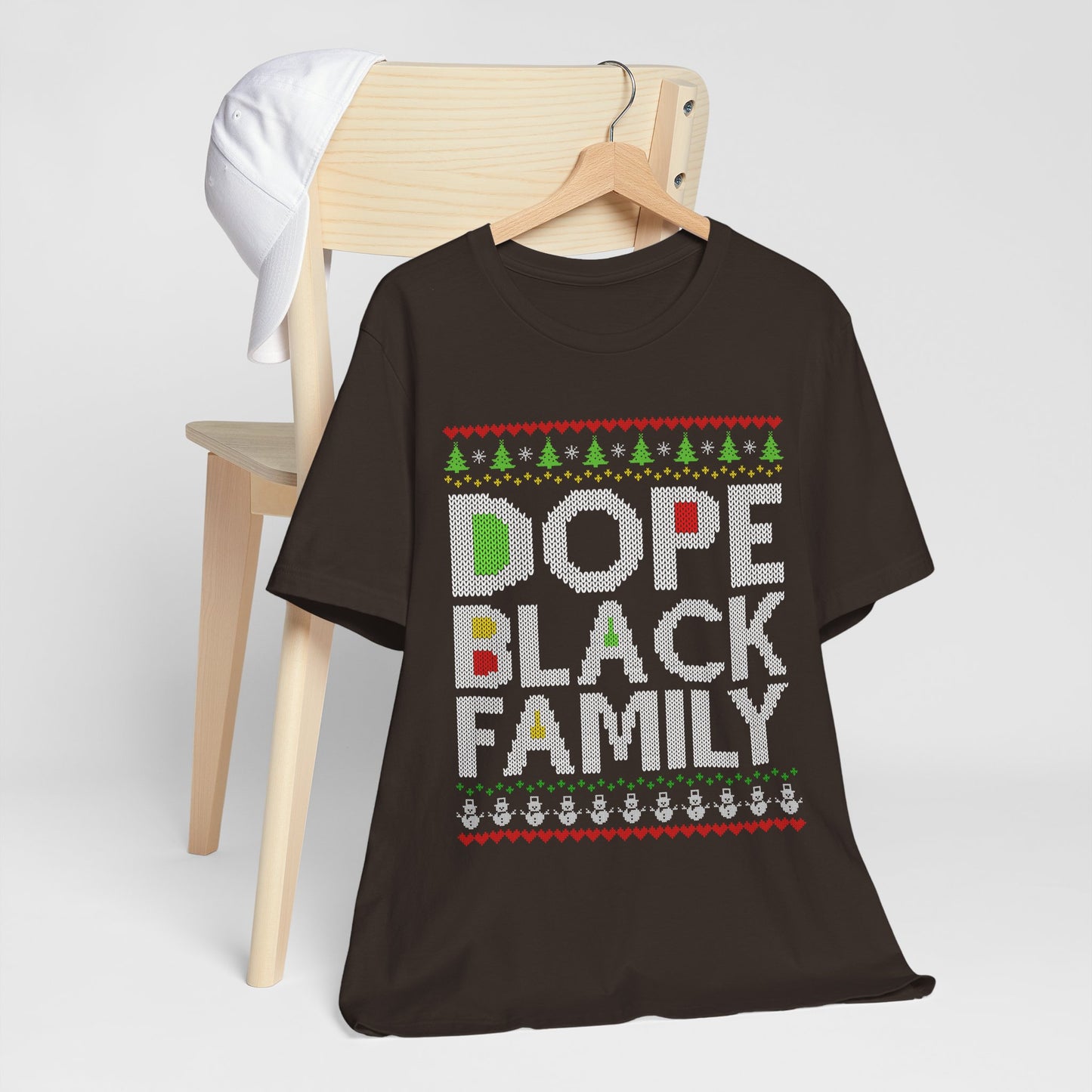 Dope Black Family Ugly Christmas Sweater – Afrocentric Holiday Shirt, Funny Matching Christmas Tee for Proud Black Families