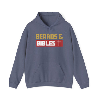 Beards and Bibles Dad Hoodie – Christian Retro Father’s Day Pullover