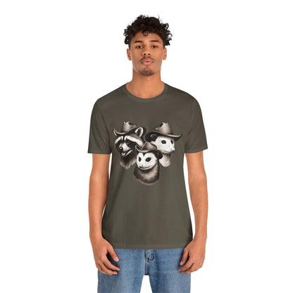 Cowboy Trash Trio Shirt – Opossum Raccoon Western Rodeo Funny Tee