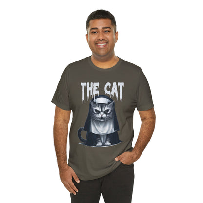 Spooky Cat Nun Halloween Creepy Cat Lovers Spooky Season T-Shirt