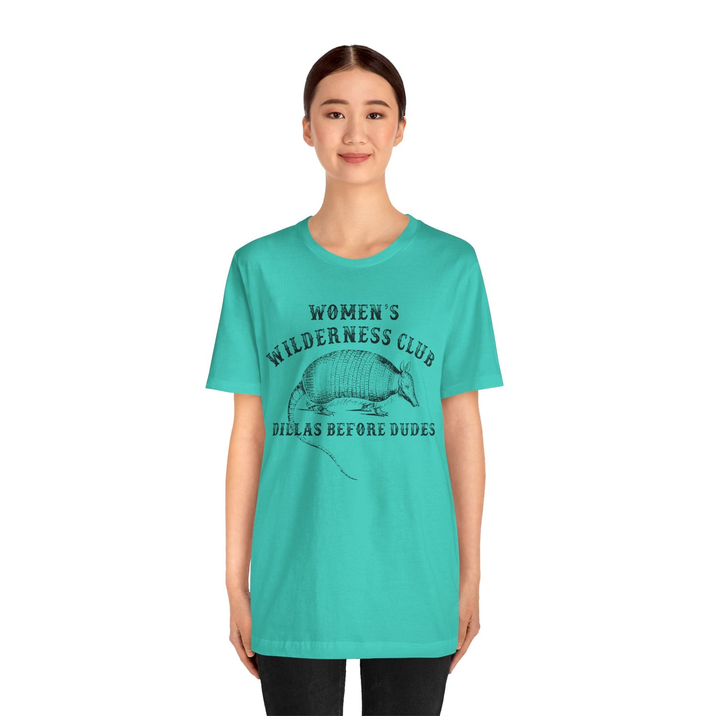 Women’s Wilderness Club Shirt – Dillas Before Dudes Western Armadillo Tee