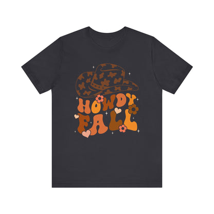 Retro Groovy Howdy Fall Shirt – Western Cowboy Pumpkin Thanksgiving Tee