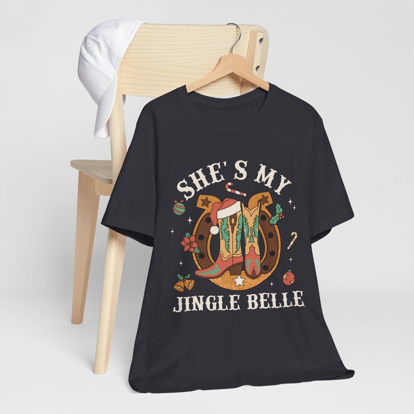 She’s My Jingle Bell Shirt – Cute Western Cowboy Cowgirl Matching Christmas Tee