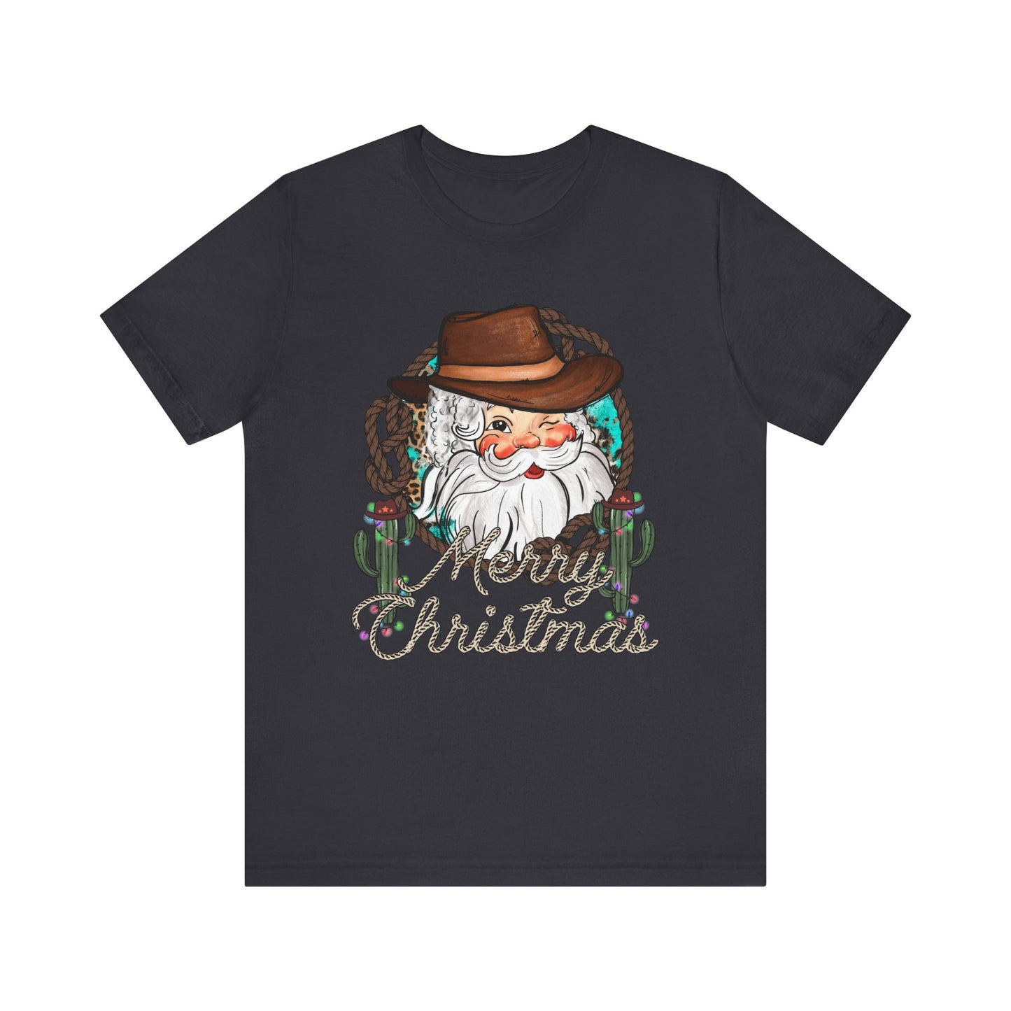 Merry Christmas Howdy Santa Shirt – Retro Western Cowboy Funny Holiday Pajama Tee
