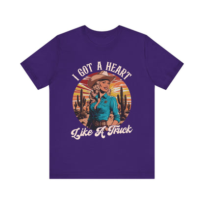 Heart Like A Truck Shirt – Christian Cowgirl Desert Western Rodeo Tee
