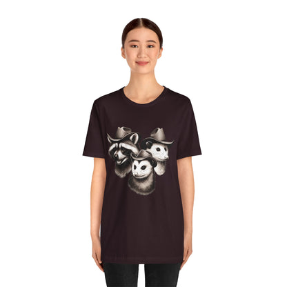 Cowboy Trash Trio Shirt – Opossum Raccoon Western Rodeo Funny Tee