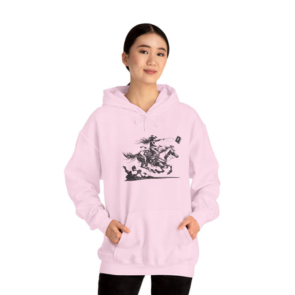 Cowgirl Riding Horse Hoodie – Christian Scripture Western Rodeo Texas Pullover