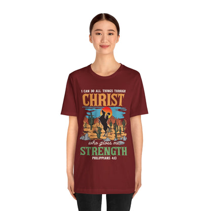 I Can Do All Things Through Christ Shirt – Western Rodeo Christian Tee