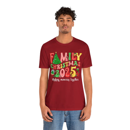 Family Christmas 2025 Shirt – Retro Groovy Xmas Lights Matching Holiday Tee