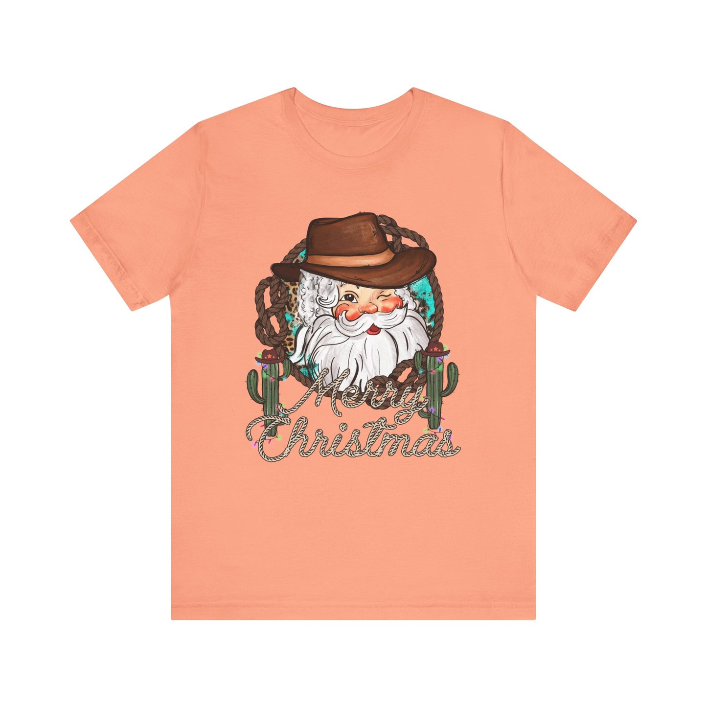 Merry Christmas Howdy Santa Shirt – Retro Western Cowboy Funny Holiday Pajama Tee