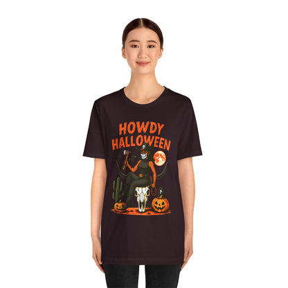 Howdy Halloween Shirt – Skeleton Cowgirl Western Fall Rodeo Tee
