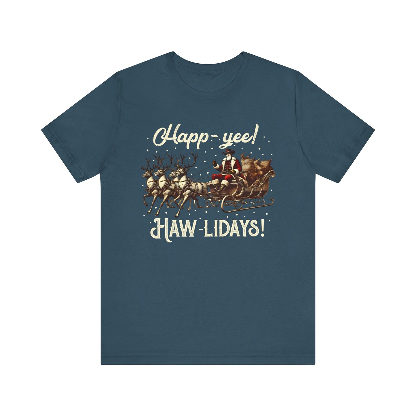 Happy Yeehaw Holidays Shirt – Western Santa Howdy Funny Country Christmas Tee