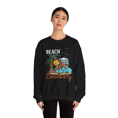 Beach Cowboy Sweatshirt – Tropical Palm Tree Western Rodeo Texas Pullover