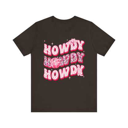 Howdy Pink Cowgirl Shirt – Leopard Disco Western Rodeo Country Girl Tee