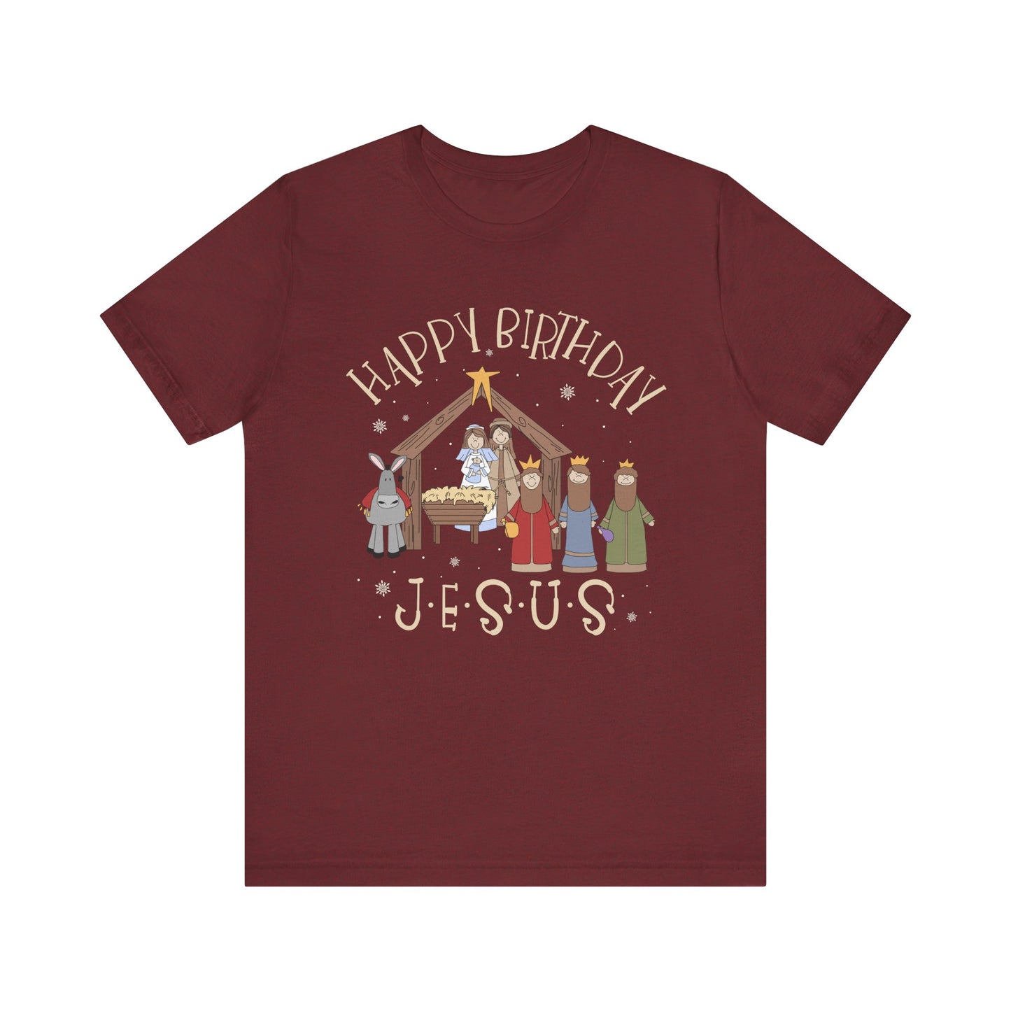 Nativity Happy Birthday Jesus Shirt – Christian Faith-Filled Christmas Tee
