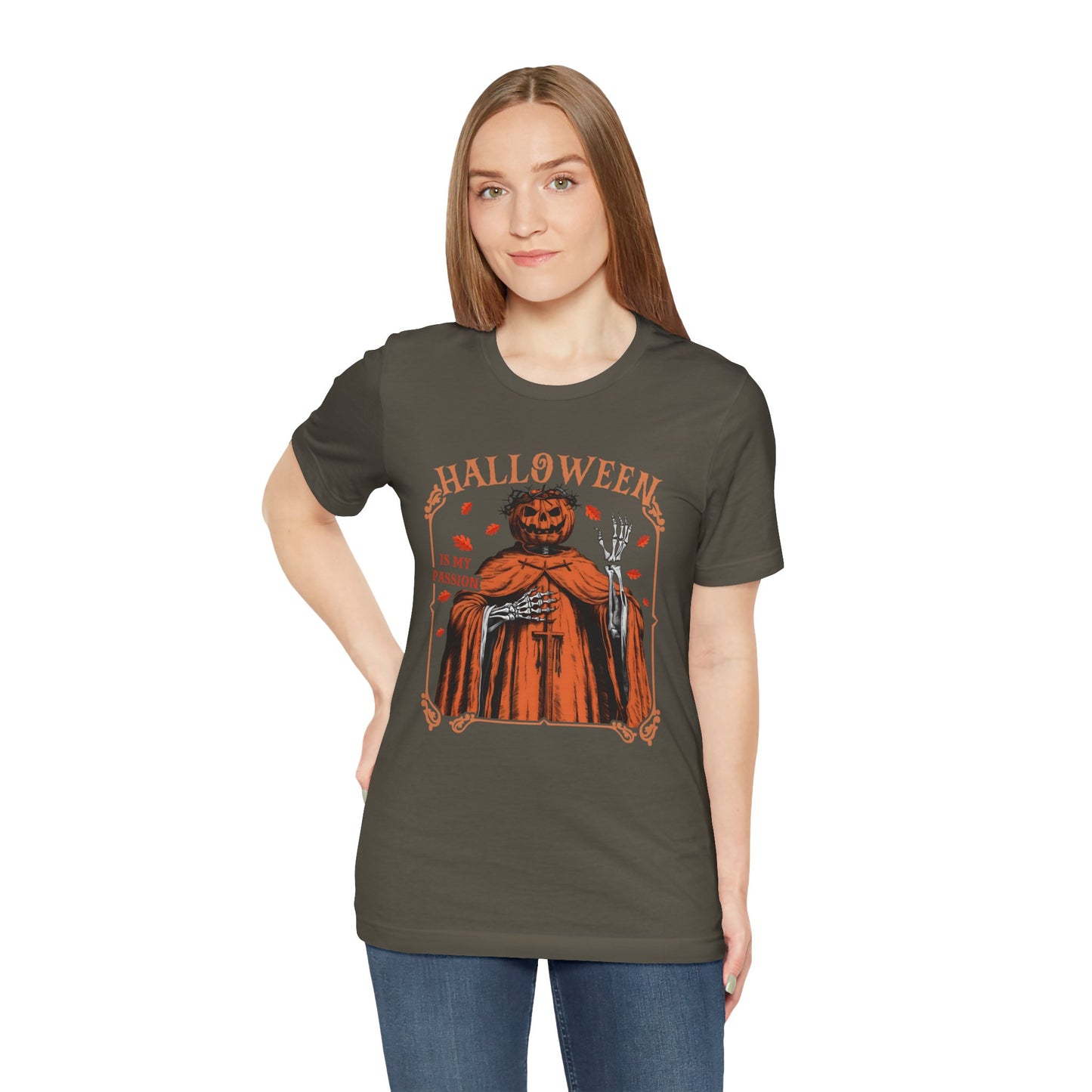 Halloween Is My Passion Jesus Cross Christian Jack O Lantern T-Shirt