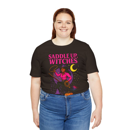Saddle Up Witches Shirt – Black Cowgirl Western Halloween Tee