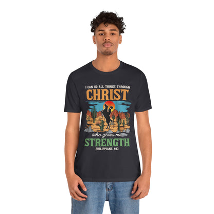I Can Do All Things Through Christ Shirt – Western Rodeo Christian Tee